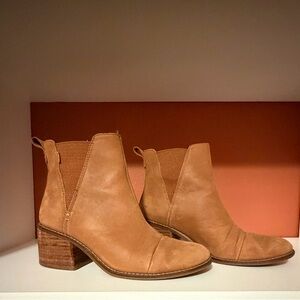 Tan Leather Toms Esme Ankle Boots